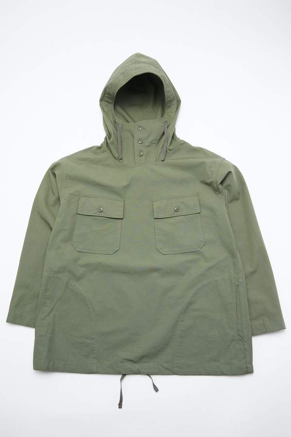 Engineered Garments x Totem Cotton Ripstop Cagoule Shirt - Olive