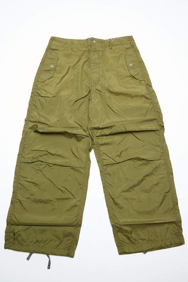 Engineered Garments Over Pant - Olive Nylon Micro Ripstop | Garmentory