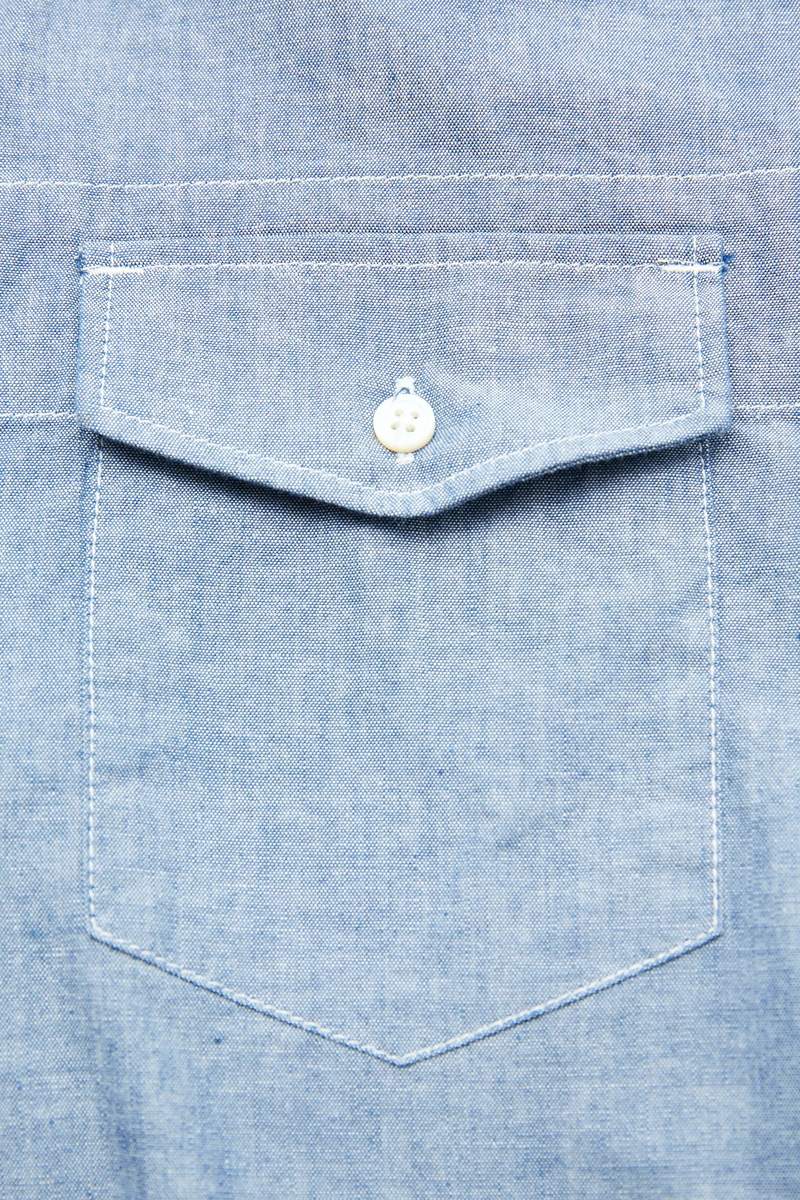 トップス Engineered Garments Popover BD Chambray Engineered Garments Popover BD Shirt Cotton Chambray Light