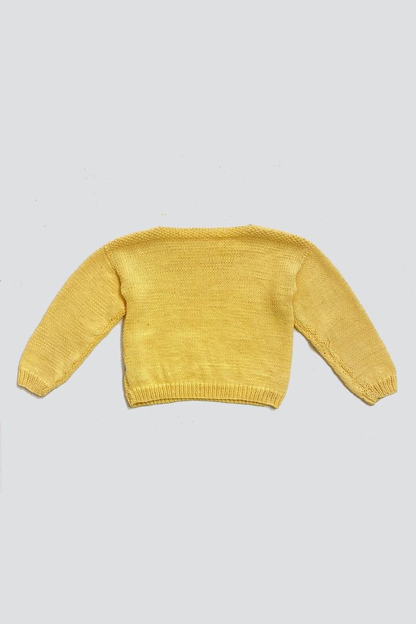 Cotton Butter Squares Crop Knit Pullover Cotton Butter Squares Crop Knit Pullover