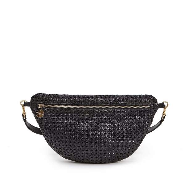 Clare V. Grande Fanny Rattan bag - black Clare V. Grande Fanny Rattan bag - black