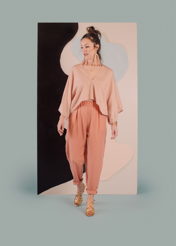 M E C L A Nina Crop Top Rose Quartz Garmentory