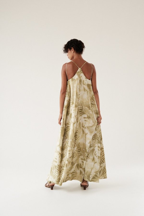 Tropical Print M-Strap Long Dress Tropical Print M-Strap Long Dress