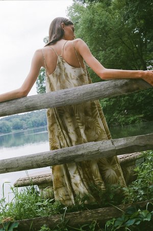 Tropical Print M-Strap Long Dress Tropical Print M-Strap Long Dress