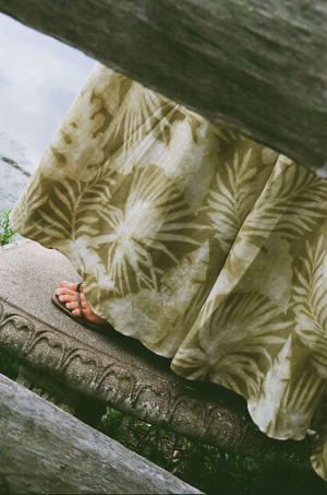 Tropical Print M-Strap Long Dress Tropical Print M-Strap Long Dress