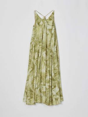 Tropical Print M-Strap Long Dress Tropical Print M-Strap Long Dress