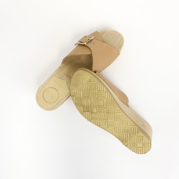 No. 6 Abuela Clog on Mid Heel - Desert No. 6 Abuela Clog on Mid Heel - Desert