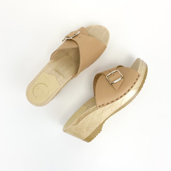 No. 6 Abuela Clog on Mid Heel - Desert No. 6 Abuela Clog on Mid Heel - Desert