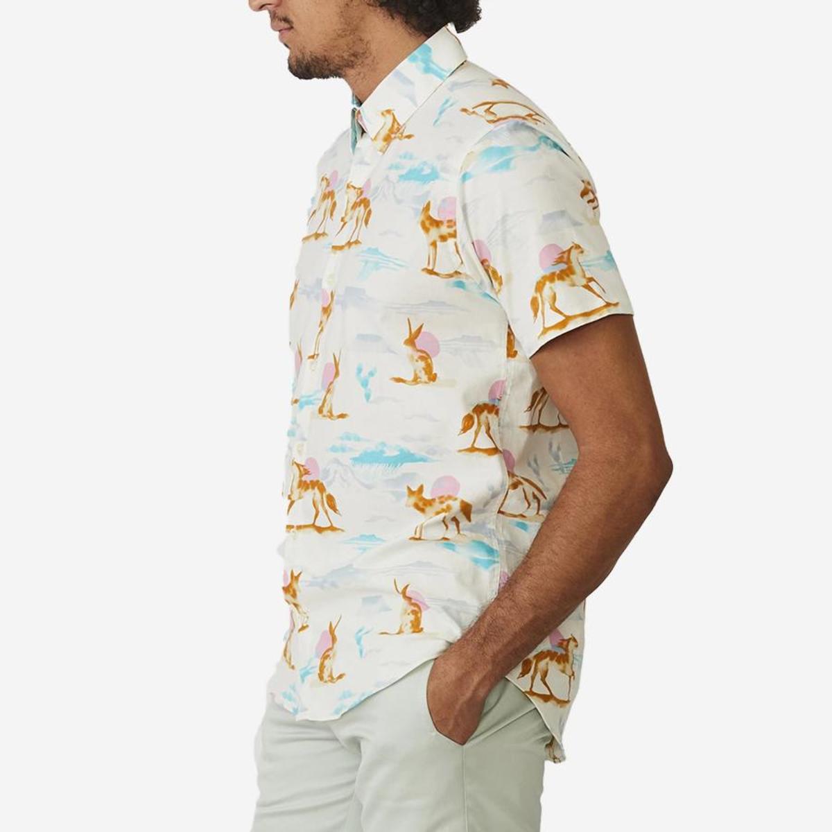 18 Waits The Dylan Short-Sleeve Shirt - Pink Wild Horses - Image 2 of 4