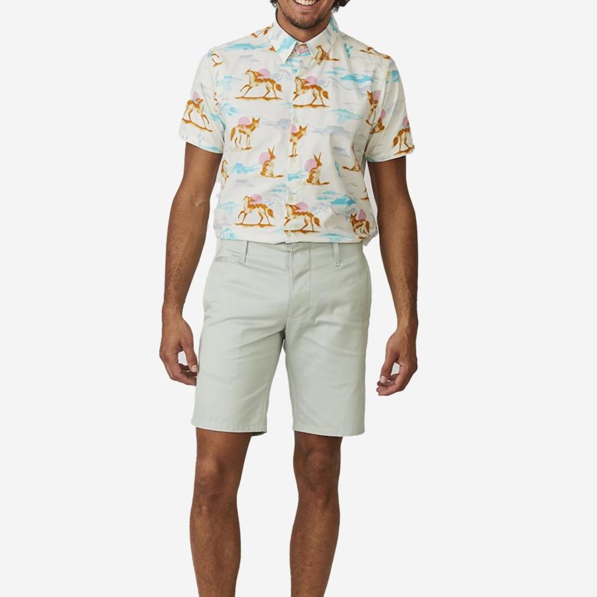 18 Waits The Dylan Short-Sleeve Shirt - Pink Wild Horses - Image 4 of 4