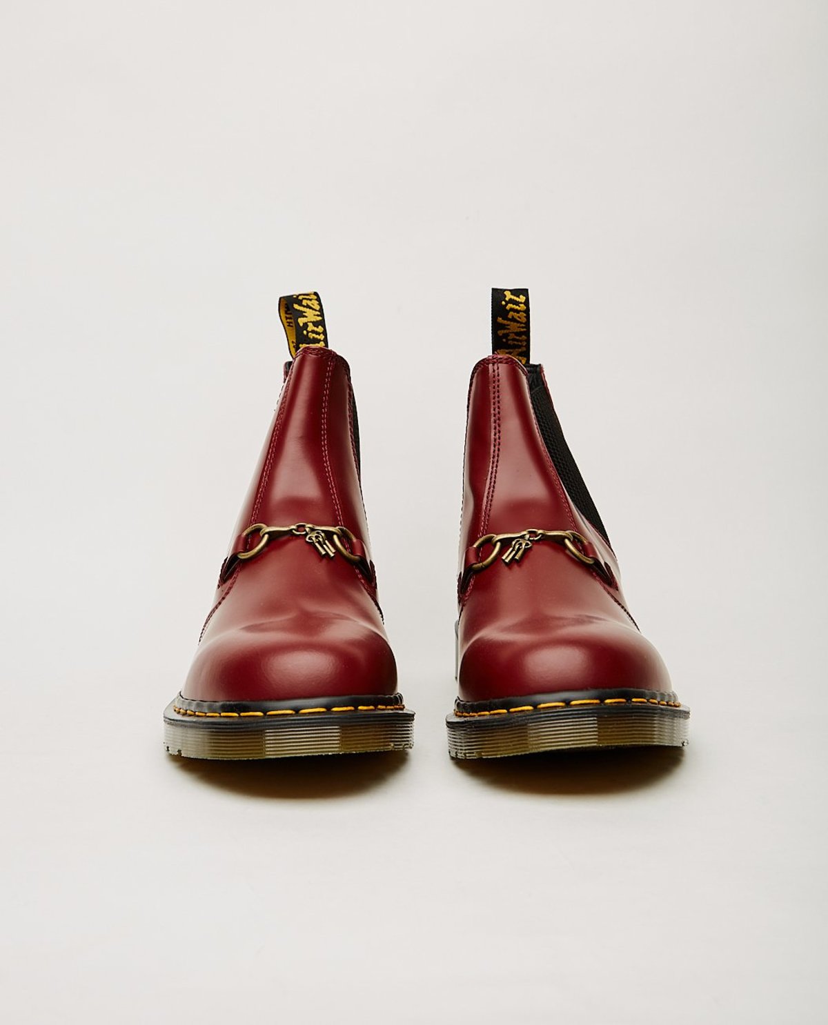 Dr. Martens NWB‎ Size 12US Men\'s Snaffle Needles Burgundy Leather Chelsea Boots Dr Martens 2976 Burgundy Hi Shine Made in England Chelsea  main image 2