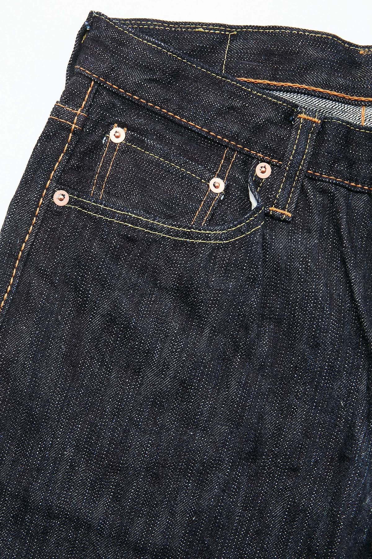Pure Blue Japan 17.5oz EX Slub Denim Relaxed Tapered Woven Jeans - Wash Indigo - Image 3 of 11