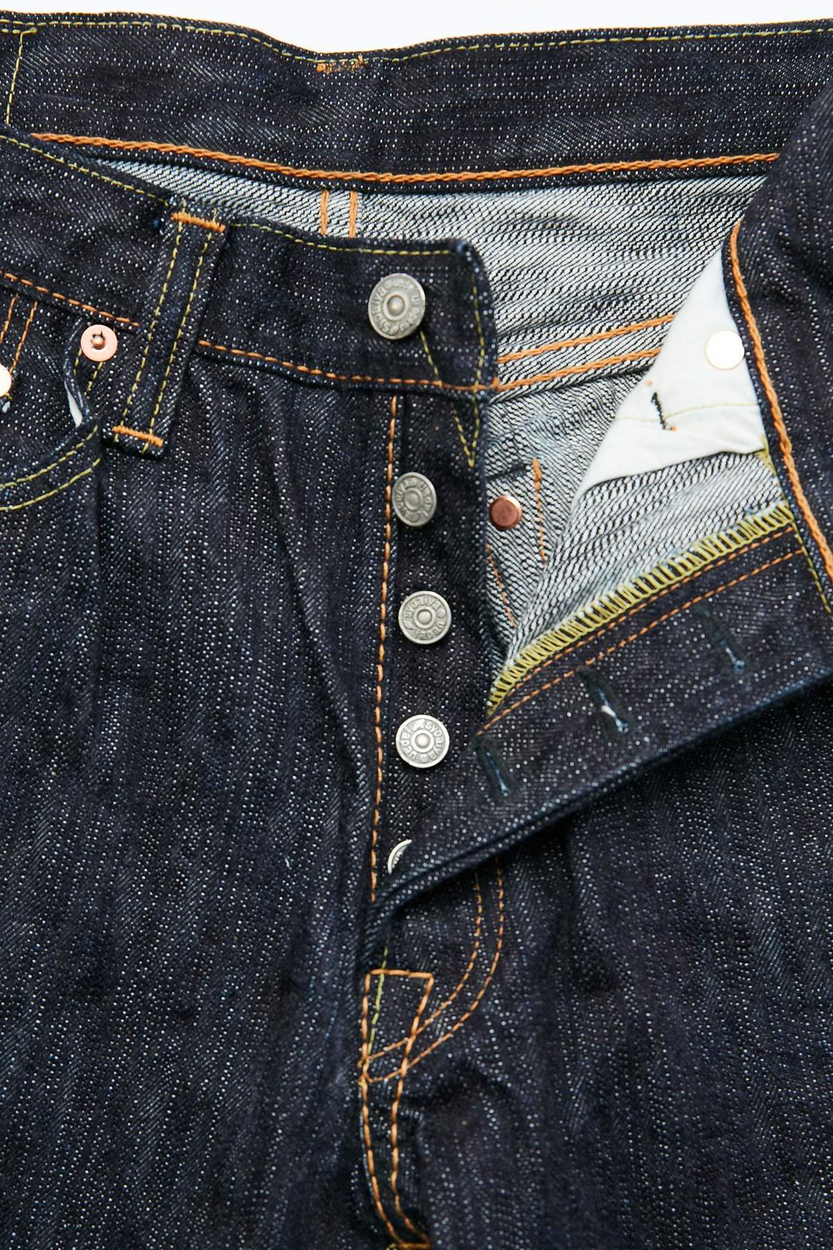 Pure Blue Japan 17.5oz EX Slub Denim Relaxed Tapered Woven Jeans - Wash Indigo - Image 4 of 11