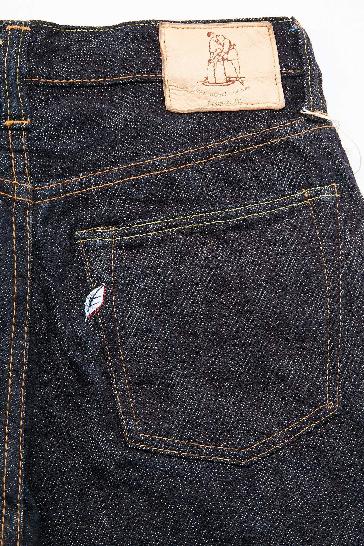 Pure Blue Japan 17.5oz EX Slub Denim Relaxed Tapered Woven Jeans - Wash Indigo - Image 10 of 11