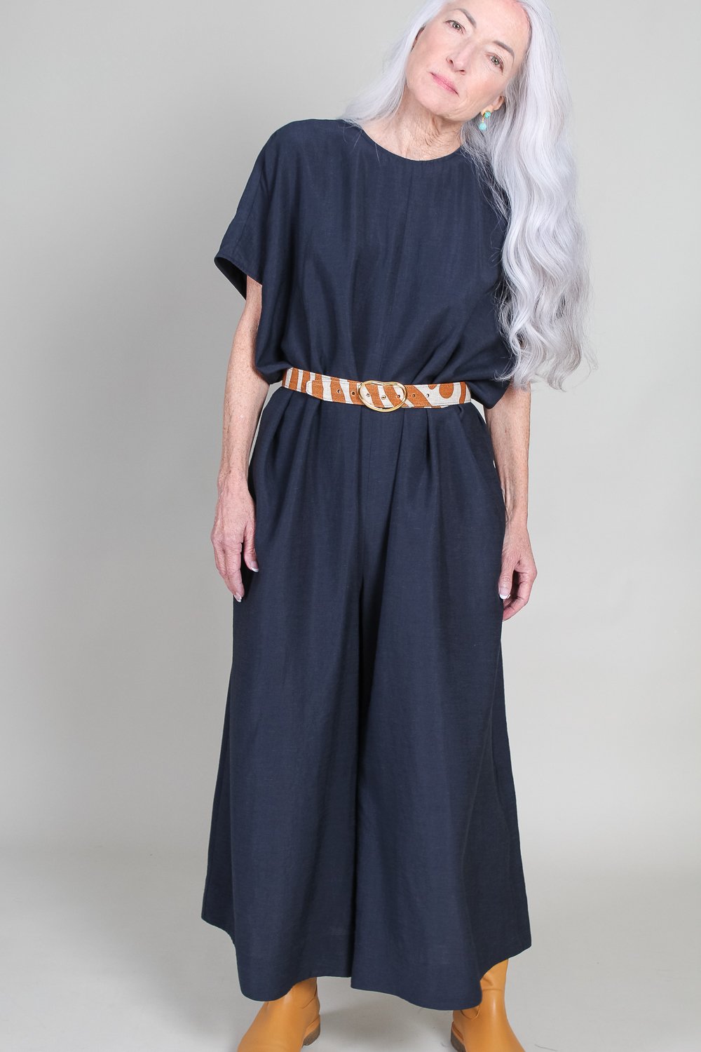 GREI. Box Jumpsuit Midnight Blue Garmentory