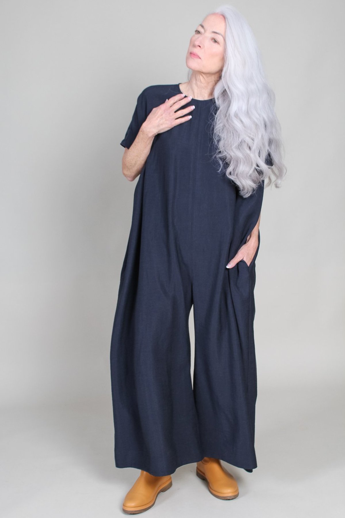 GREI. Box Jumpsuit Midnight Blue Garmentory
