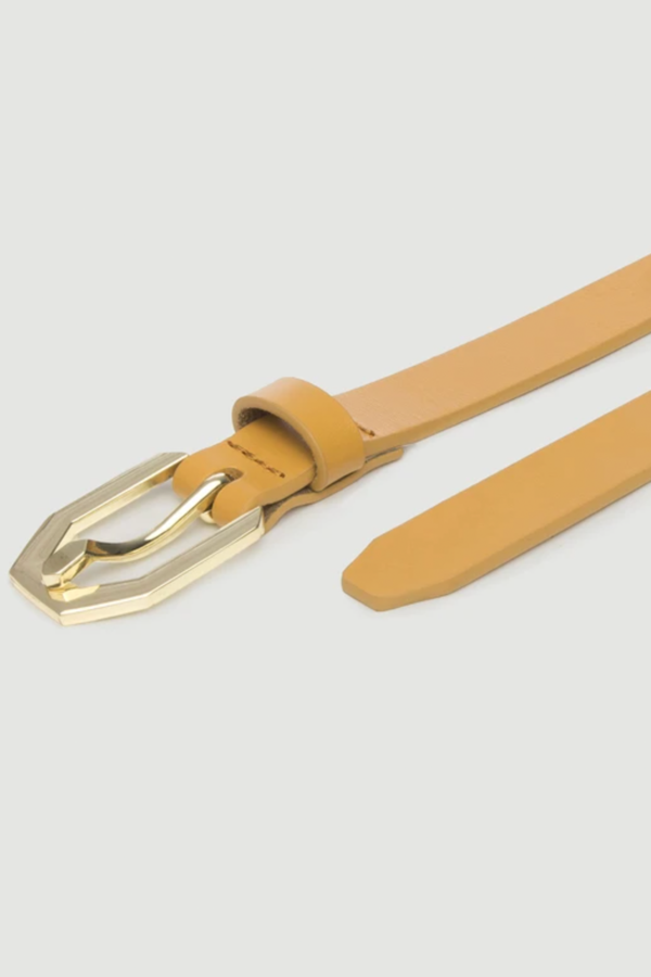 Frame Thin Leather Belt Le Polygon Caramel Brown‎ Medium frame-belt.jpg main image 3