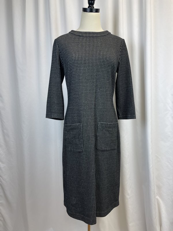 boden grey dress BODEN Womens Size US 6 Gray Emma A Line Dress Soft Stretch