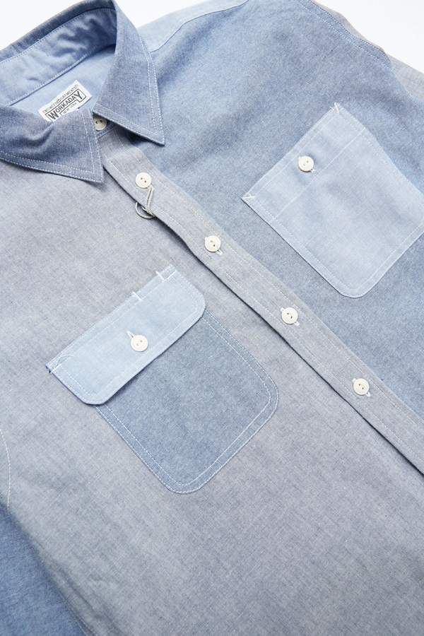 Engineered Garments Workaday Cotton Chambray Utility Shirt Combo