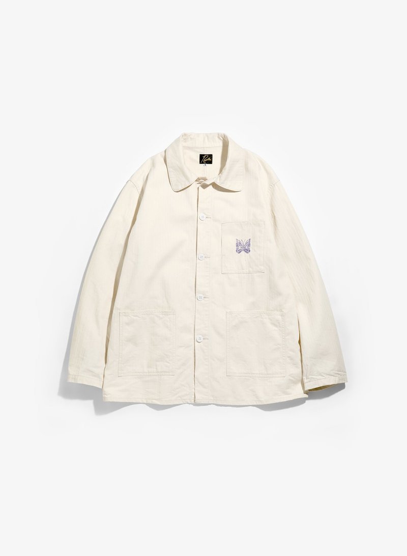 Needles Cotton Herringbone D.N. Coverall - Off White | Garmentory Needles Cotton Herringbone D.N. Coverall - Off White | Garmentory