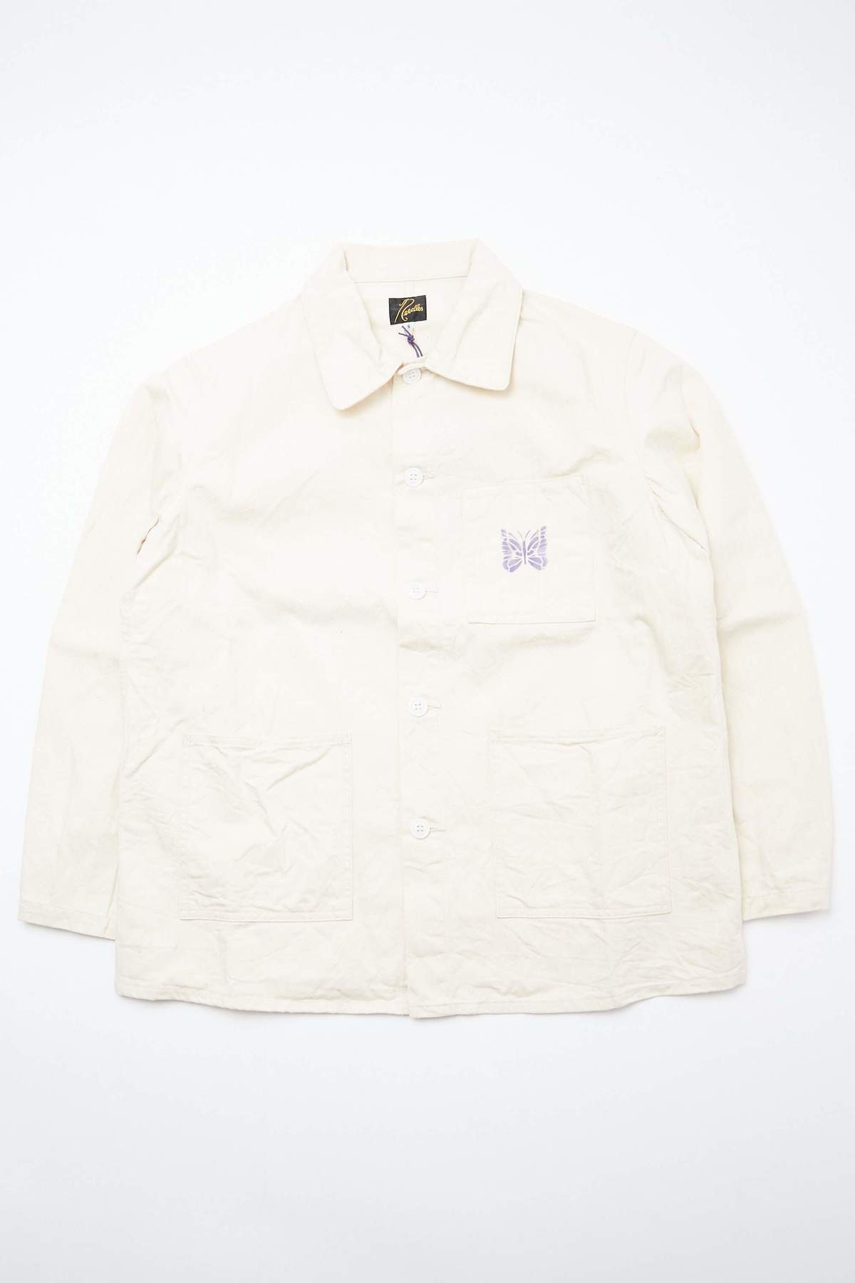 ジャケット・アウター Needles D.N.Coverall-Cotton Herringbone Needles Cotton Herringbone D.N. Coverall - Off White | Garmentory