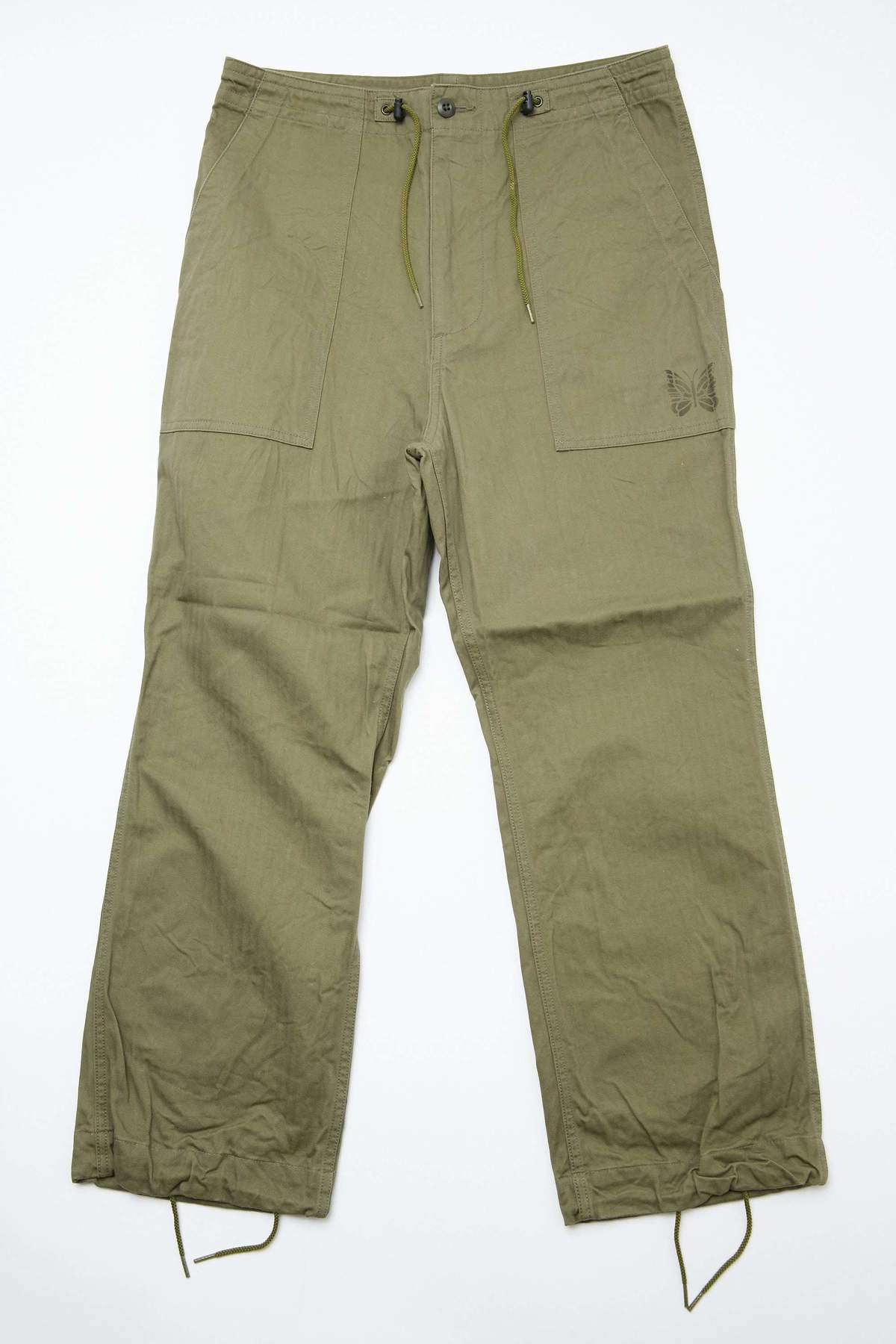 Needles Cotton Herringbone String Fatigue Pant - Olive | Garmentory