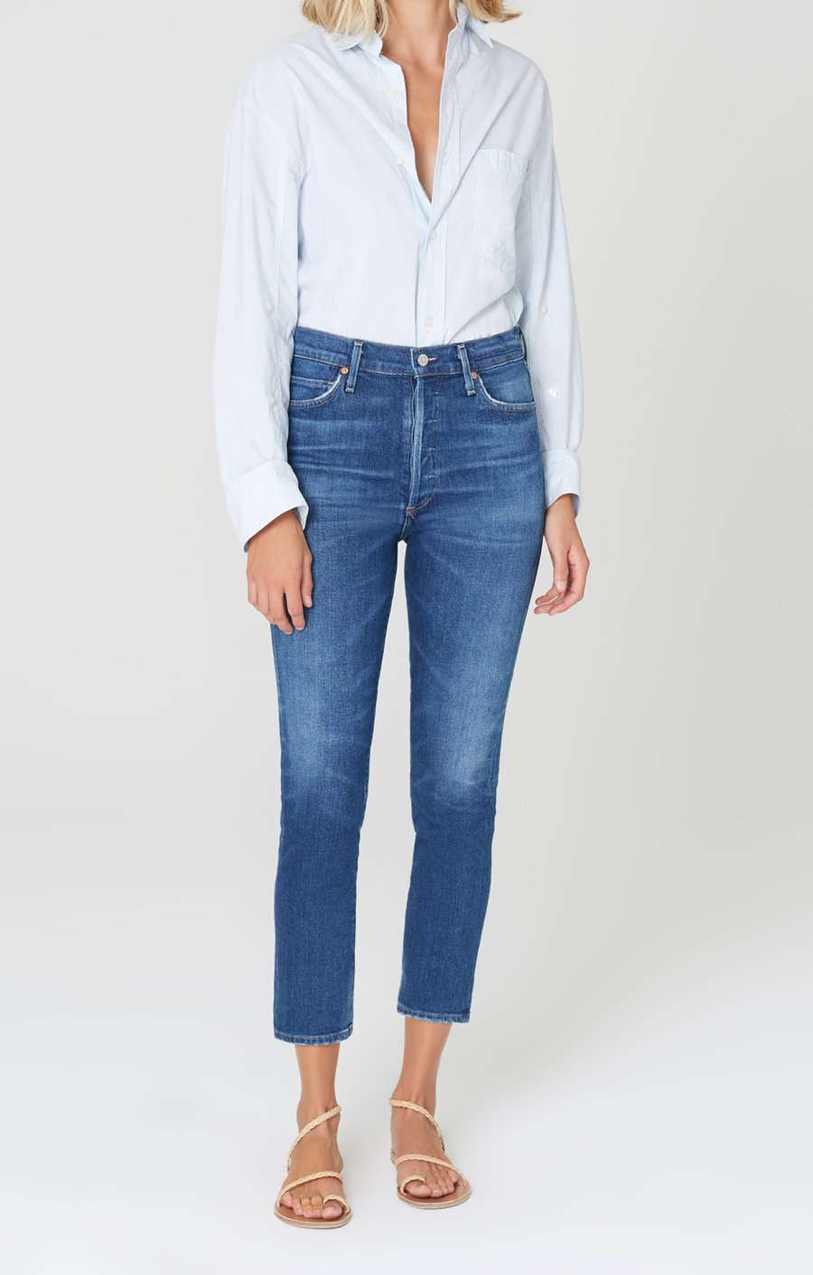 Citizens of Humanity Olivia Crop High Rise Rset denim - blue | Garmentory