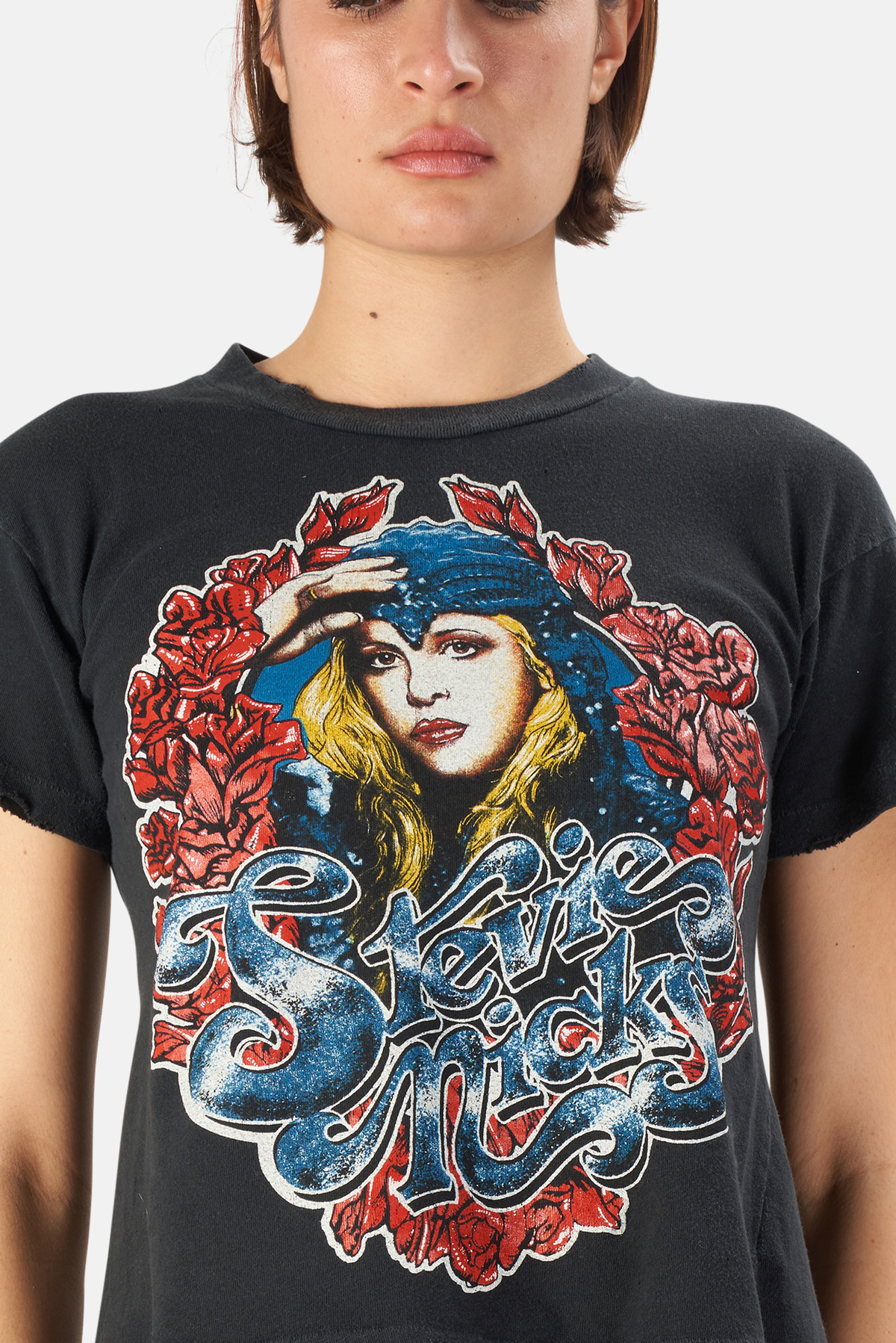 【入手困難】MADE WORN グランジ Stevie Nicks Tシャツ S Madeworn Stevie Nicks Tee in Off White | FWRD