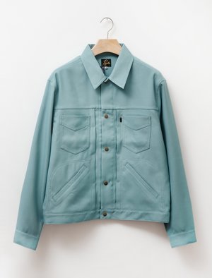 Needles Penny Jean Jacket - Poly Twill Sax | Garmentory