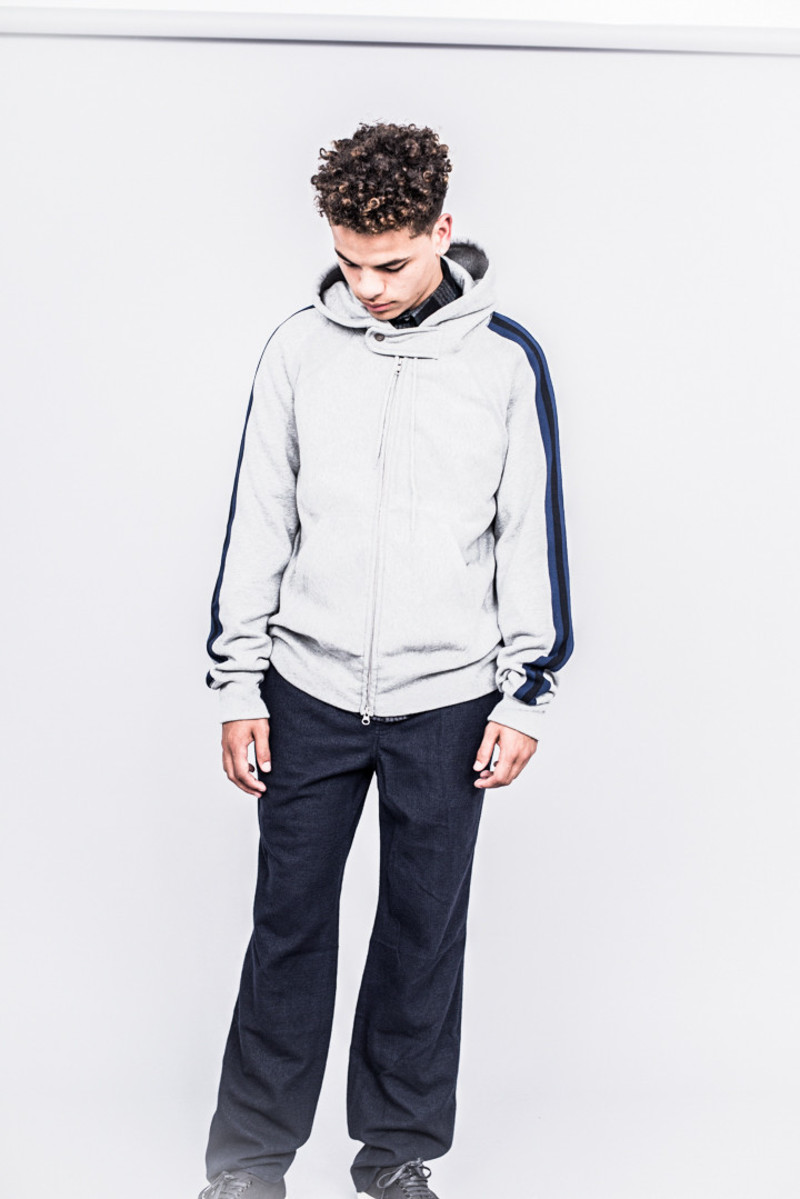 Engineered Garments Raglan Zip Hoody Grey CP Fleece | Garmentory