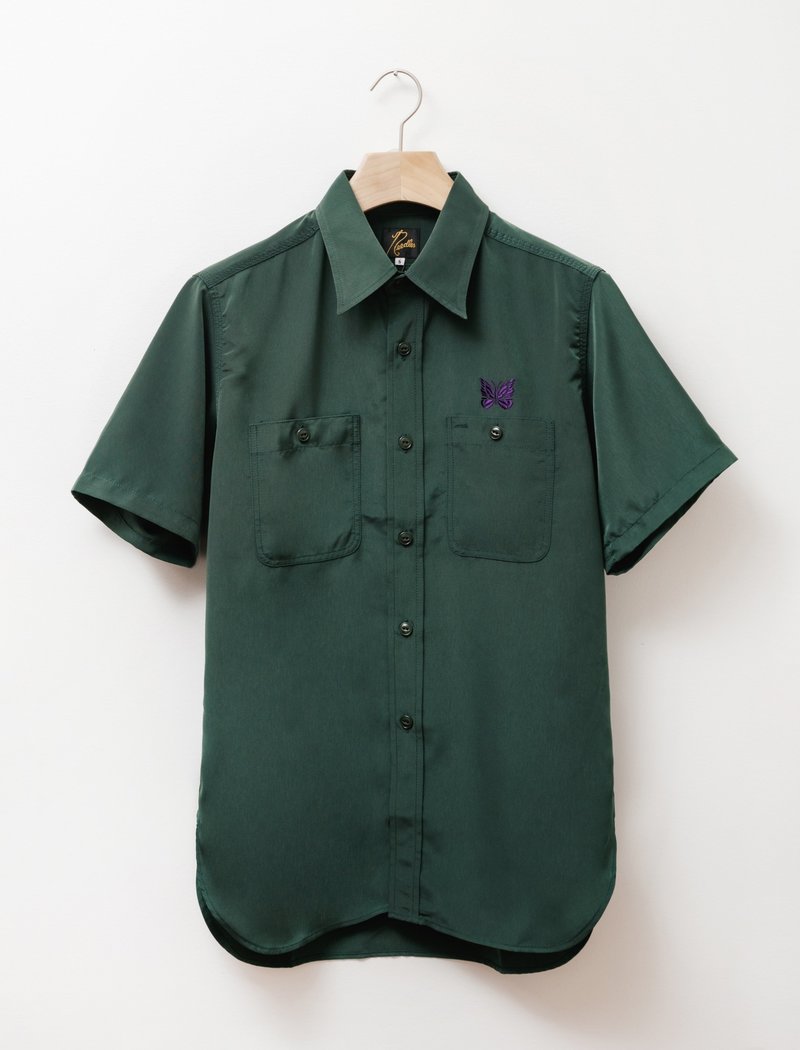 Needles Short Sleeve Work Shirt - Green | Garmentory