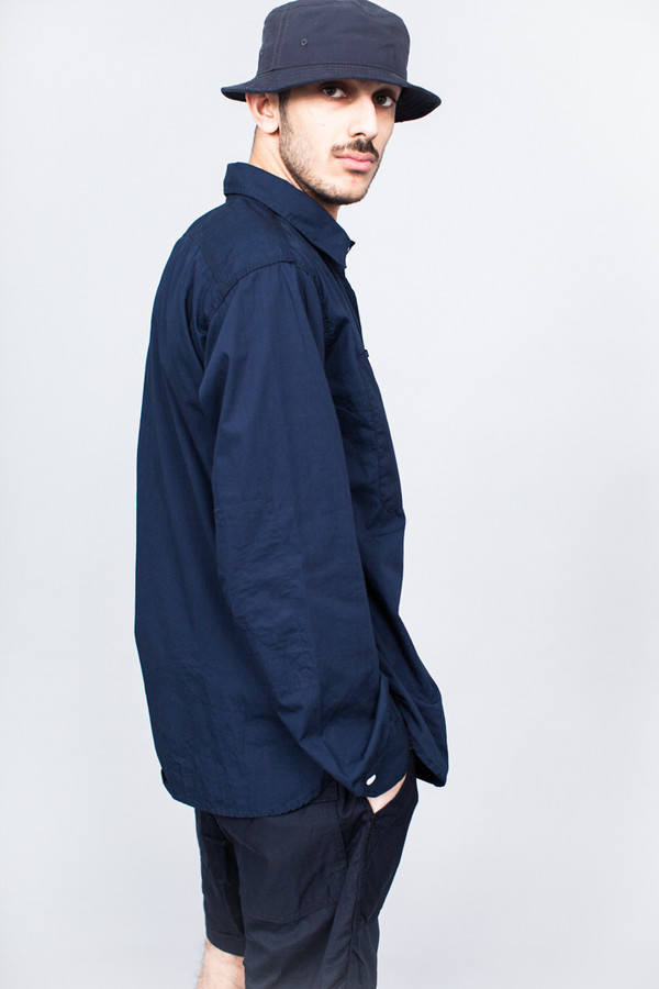 Engineered Garments Work Shirt Dark Navy Pima Poplin | Garmentory
