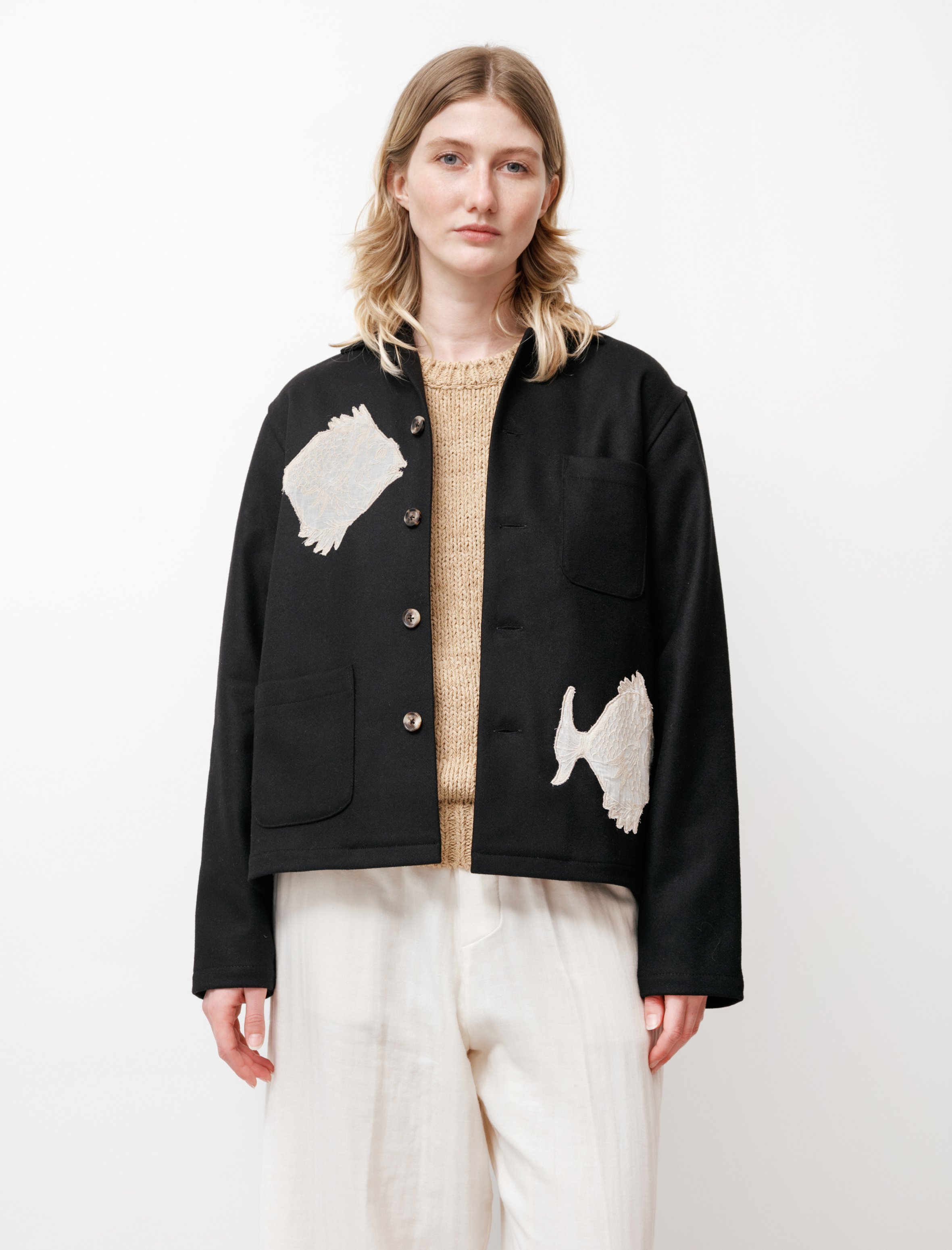 BODE Louie Shirt Jacket - Fish Black 