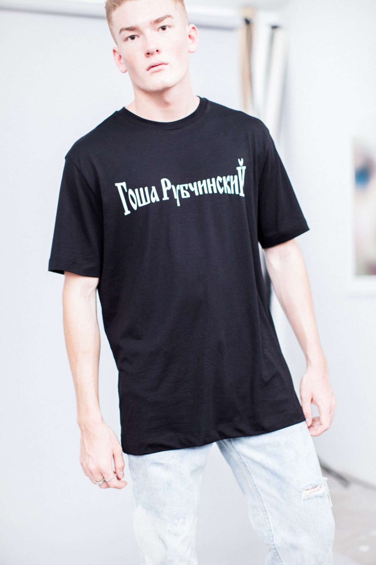 gosha rubchinskiy 2018aw Tシャツ　黒　Mサイズ Gosha Rubchinskiy Logo T-shirt Tee Mens Small Black | eBay