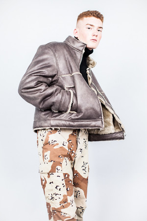Men's Gosha Rubchinskiy Sheepskin Short Coat Beige - SOLD OUT