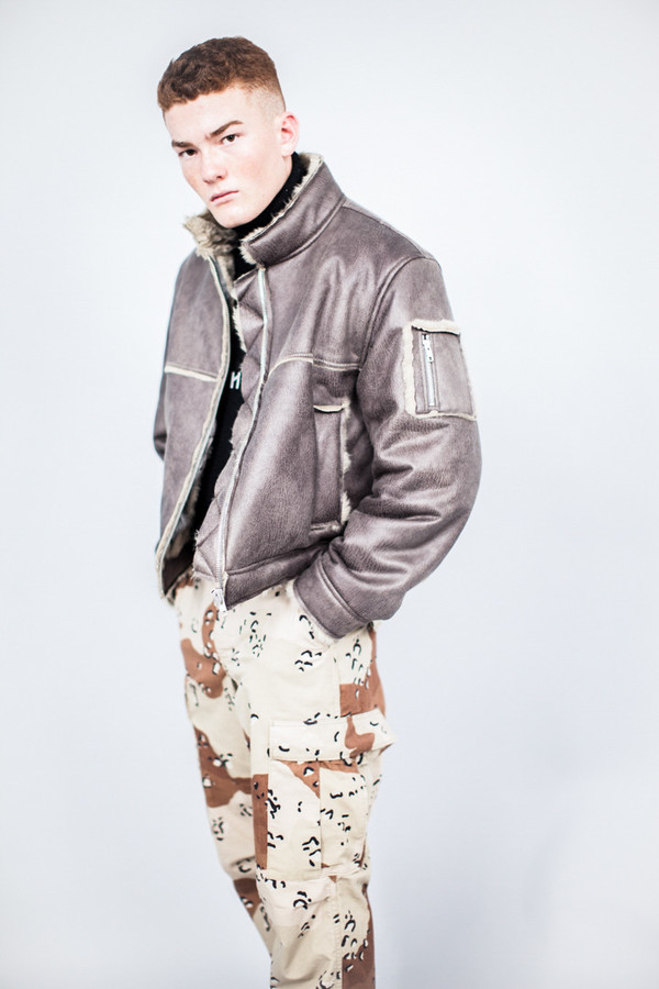 Men's Gosha Rubchinskiy Sheepskin Short Coat Beige - SOLD OUT