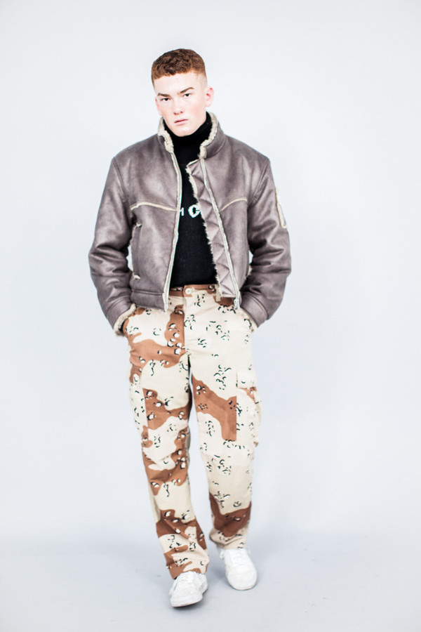 Men's Gosha Rubchinskiy Sheepskin Short Coat Beige - SOLD OUT