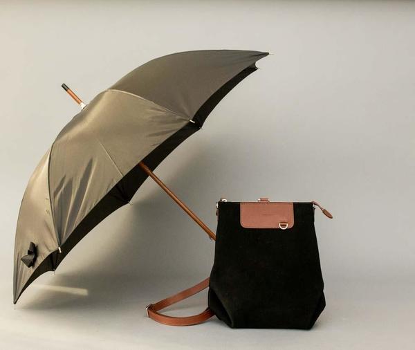 graf lantz mini backpack Merino Wool and Leather Bedford in Granite/Natural and weather Bedford Merino Wool Midi Colorblock