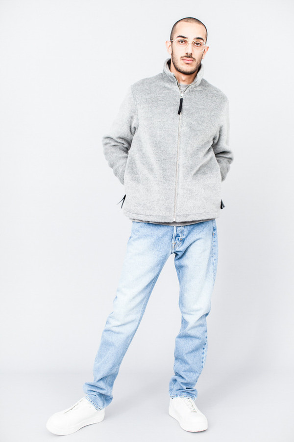 OUR LEGACY / GREY CILIUM WOOL JACKET/フリースジャケット/ブルゾン/52/バージンウール/GRY// Our Legacy Funnel Blouson Grey Cilium Wool | Garmentory