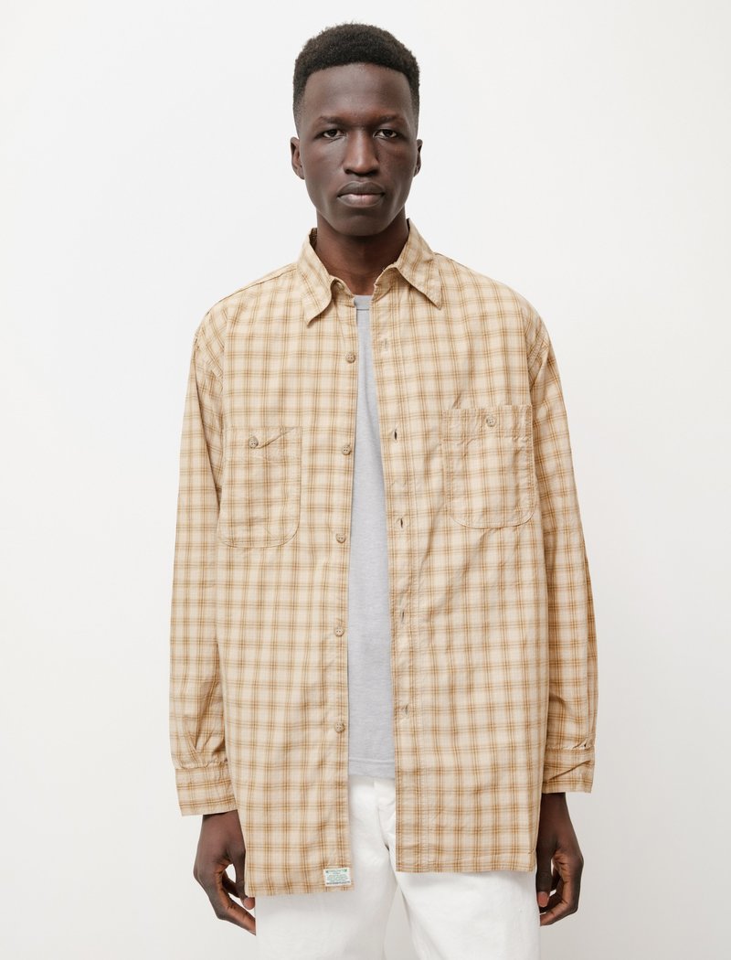 Orslow Vintage Fit Work Shirt - Khaki Check | Garmentory