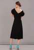 Saloni Margot Dress - Black - Thumbnail 3