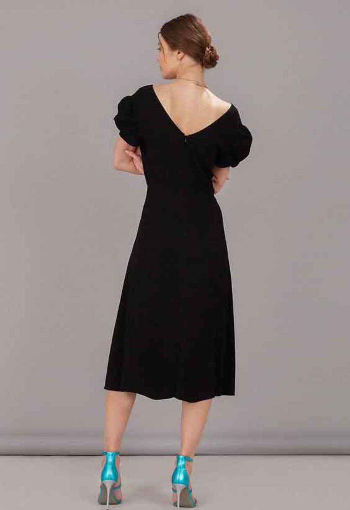 Saloni Margot Dress - Black - Image 3 of 4