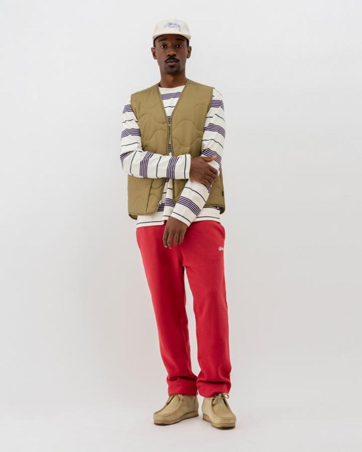 ジャケット・アウター STUSSY QUILTED NYLON LINER VEST Stussy Recycled Nylon Liner Vest - Coyote | Flatspot