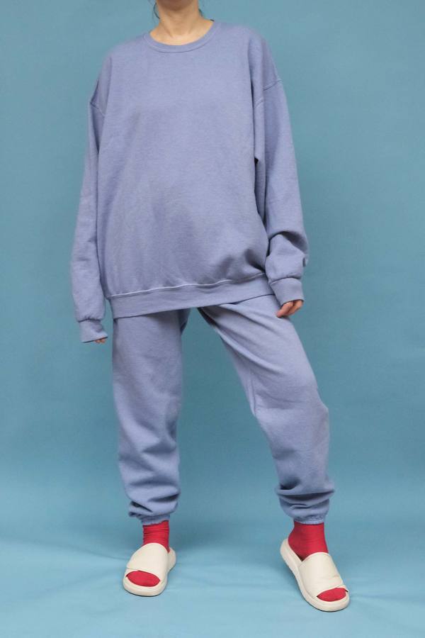 WOLF & GYPSY VINTAGE Hand Dyed Relaxed Fit Sweatshirt - Powder Blue WOLF & GYPSY VINTAGE Hand Dyed Relaxed Fit Sweatshirt - Powder Blue