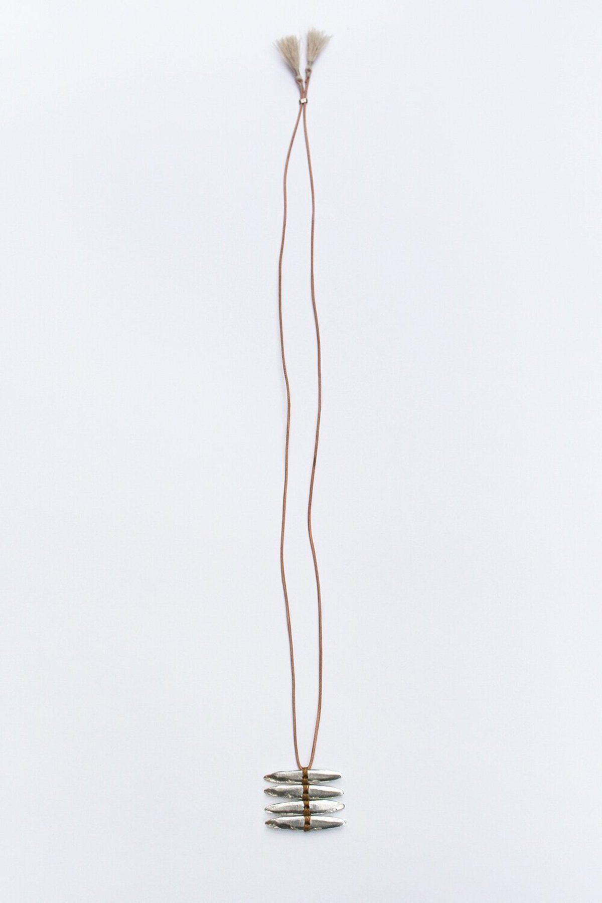 See Real Flowers Woven Necklace - Silver  - Image 2 of 2