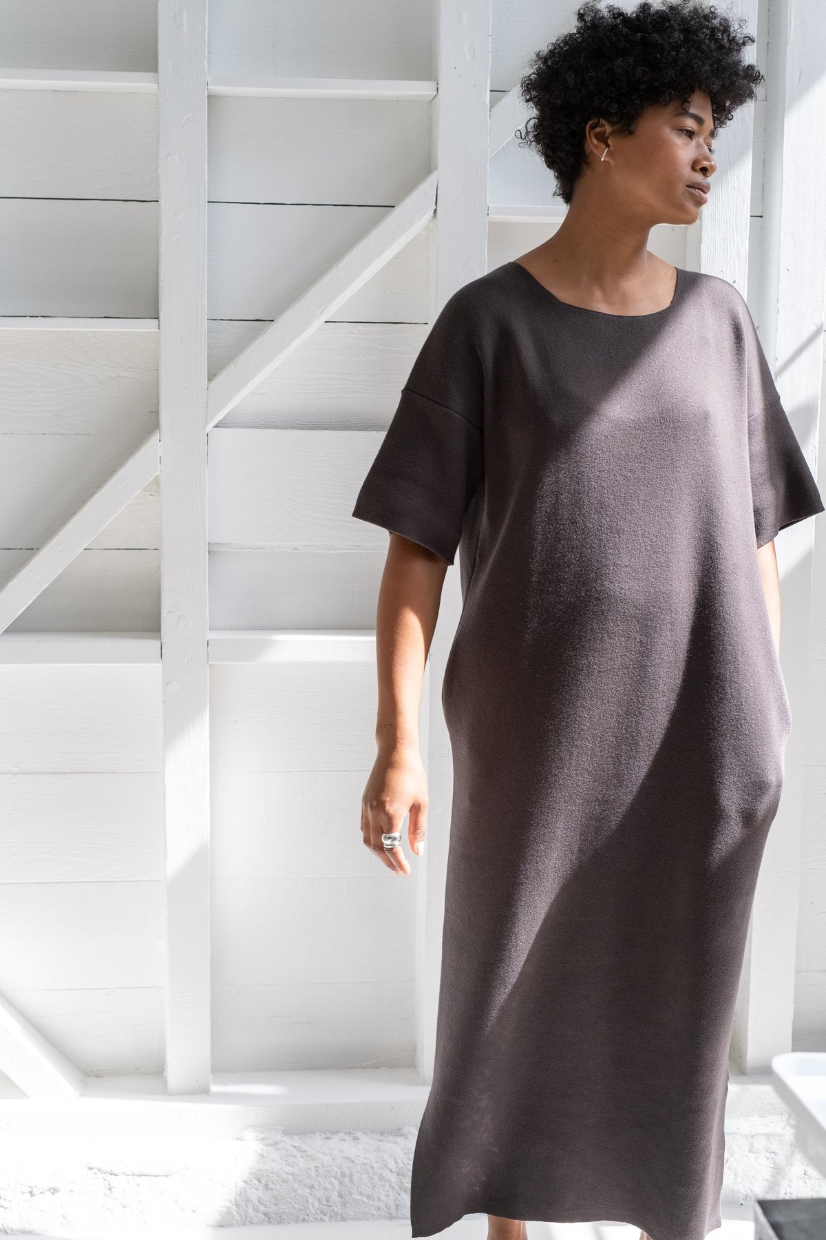 Lauren Manoogian Interlock Tall T Dress - Carbon | Garmentory