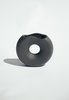 Salamat Ceramics Waves Vase - Black - Thumbnail 1
