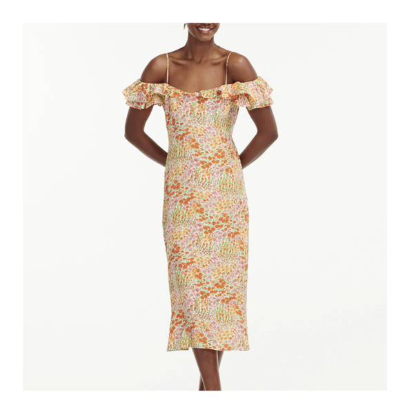 drawstring long dress Structured Drawstring Maxi Dress M