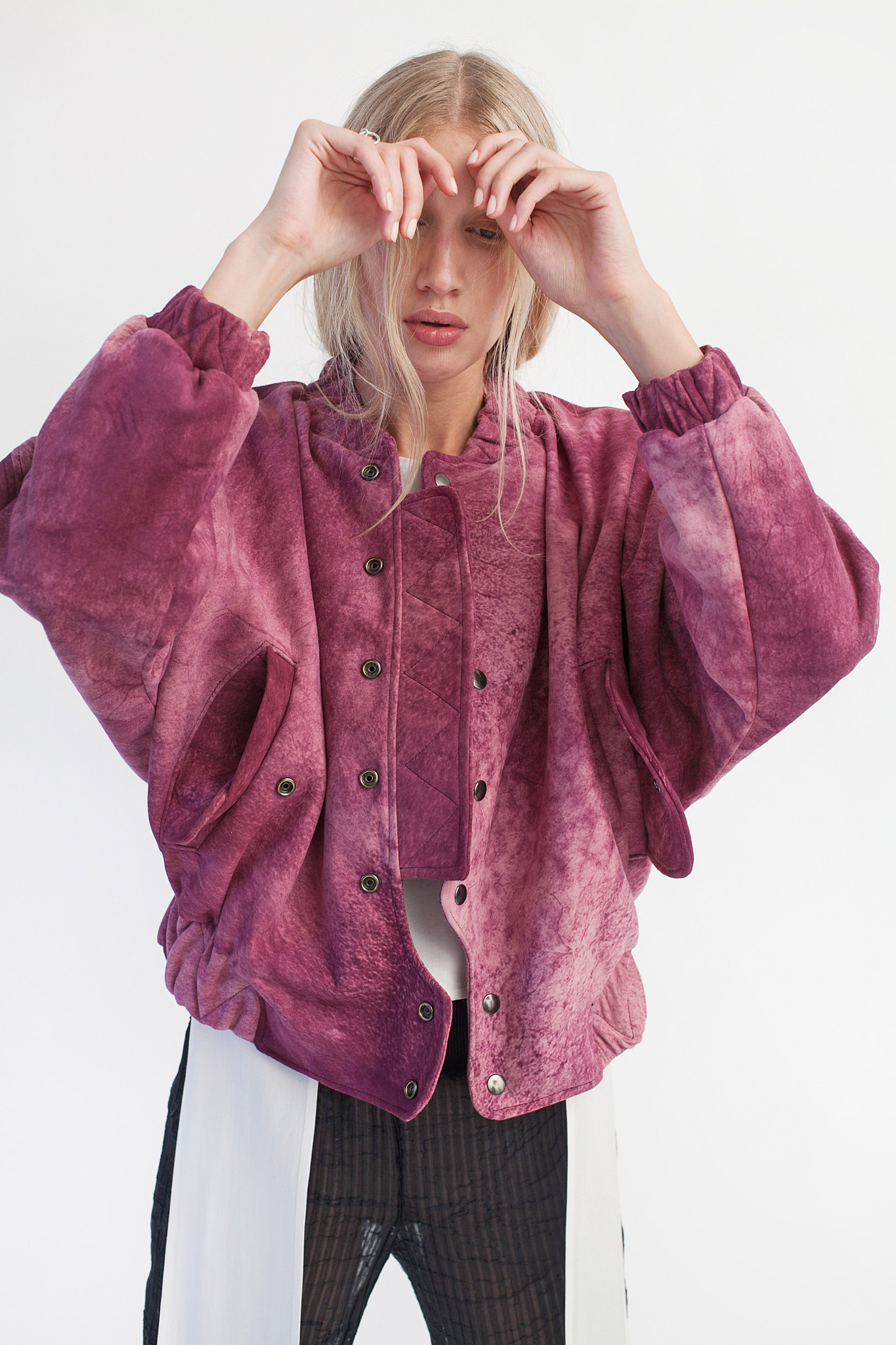 vejas Leather Batwing Jacket Garmentory