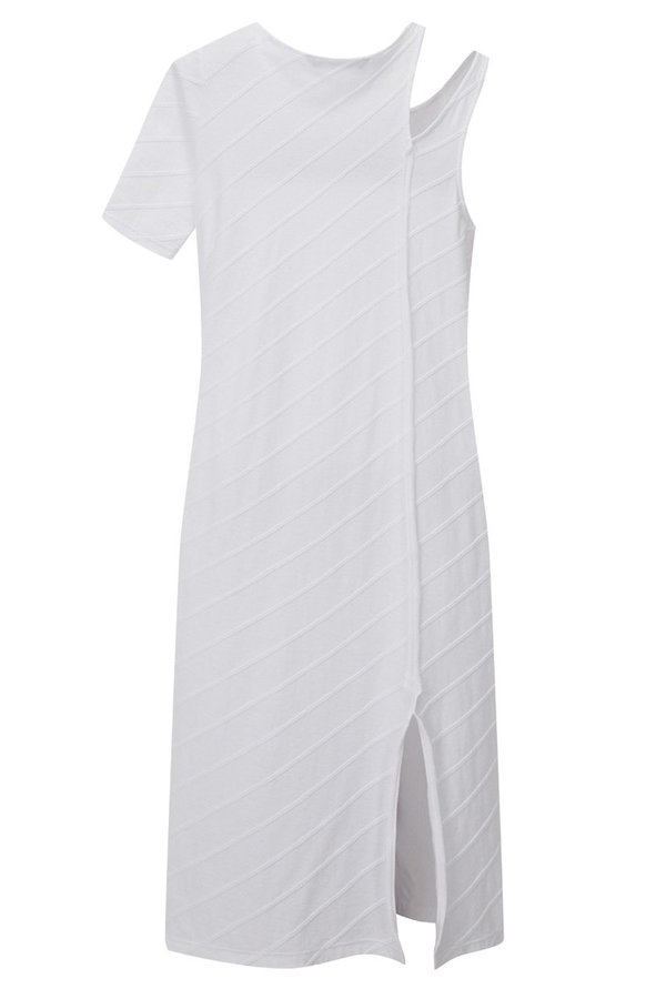 Theopen Product One-shoulder Cut-out Dress - White Theopen Product One-shoulder Cut-out Dress - White